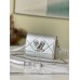 Louis Vuitton Twist MM Bag in Silver Lambskin with Studs M59031 Louis Vuitton Twist MM Bag in Silver Lambskin with Studs M59031