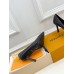 Louis Vuitton Signature Pumps in Black Leather with Monogram Canvas Louis Vuitton Signature Pumps in Black Leather with Monogram Canvas