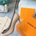 Louis Vuitton Signature Pumps in Nude Leather with Monogram Canvas Louis Vuitton Signature Pumps in Nude Leather with Monogram Canvas