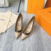 Louis Vuitton Signature Pumps in Nude Leather with Monogram Canvas Louis Vuitton Signature Pumps in Nude Leather with Monogram Canvas