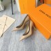 Louis Vuitton Signature Pumps in Nude Leather with Monogram Canvas Louis Vuitton Signature Pumps in Nude Leather with Monogram Canvas