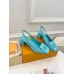 Louis Vuitton Shake Slingback Pumps 55mm In Green Patent Calfskin