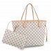 Louis Vuitton Neverfull MM Bag In Damier Azur Canvas N41361 Louis Vuitton Neverfull MM Bag In Damier Azur Canvas N41361