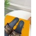 Louis Vuitton Lock It Flat Slides In Monogram Canvas