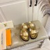 Louis Vuitton Bom Dia Comfort Mules In Gold Metallic Leather Louis Vuitton Bom Dia Comfort Mules In Gold Metallic Leather