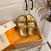Louis Vuitton Bom Dia Comfort Mules In Gold Metallic Leather Louis Vuitton Bom Dia Comfort Mules In Gold Metallic Leather