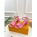 Louis Vuitton Shake Sandals 55mm In Pink Patent Calfskin