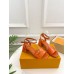 Louis Vuitton Shake Sandals 55mm In Orange Patent Calfskin