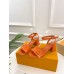 Louis Vuitton Shake Sandals 55mm In Orange Patent Calfskin
