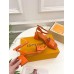 Louis Vuitton Shake Sandals 55mm In Orange Patent Calfskin