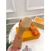 Louis Vuitton Shake Sandals 55mm In Orange Patent Calfskin