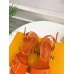 Louis Vuitton Shake Sandals 55mm In Orange Patent Calfskin