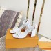 Louis Vuitton Shake Sandals 95mm In White Patent Calfskin