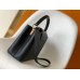 Louis Vuitton Capucines MM Bag In Black Taurillon Leather M42259 Louis Vuitton Capucines MM Bag In Black Taurillon Leather M42259