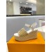 Louis Vuitton Starboard Wedge Sandals In Raffia Louis Vuitton Starboard Wedge Sandals In Raffia
