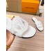Louis Vuitton LV Isola Flat Slides In White Calfskin