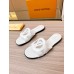 Louis Vuitton LV Isola Flat Slides In White Calfskin