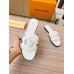 Louis Vuitton LV Isola Flat Slides In White Calfskin