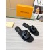 Louis Vuitton LV Isola Flat Slides In Black Calfskin Louis Vuitton LV Isola Flat Slides In Black Calfskin