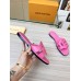 Louis Vuitton LV Isola Flat Slides In Pink Calfskin Louis Vuitton LV Isola Flat Slides In Pink Calfskin