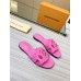 Louis Vuitton LV Isola Flat Slides In Pink Calfskin Louis Vuitton LV Isola Flat Slides In Pink Calfskin