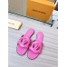 Louis Vuitton LV Isola Flat Slides In Pink Calfskin Louis Vuitton LV Isola Flat Slides In Pink Calfskin