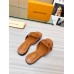 Louis Vuitton LV Isola Flat Slides In Brown Calfskin
