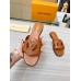 Louis Vuitton LV Isola Flat Slides In Brown Calfskin