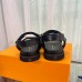 Louis Vuitton LV Sunset Comfort Flat Sandals In Black Leather Louis Vuitton LV Sunset Comfort Flat Sandals In Black Leather