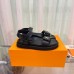 Louis Vuitton LV Sunset Comfort Flat Sandals In Black Leather Louis Vuitton LV Sunset Comfort Flat Sandals In Black Leather