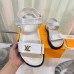Louis Vuitton LV Sunset Comfort Flat Sandals In White Leather Louis Vuitton LV Sunset Comfort Flat Sandals In White Leather