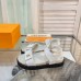Louis Vuitton LV Sunset Comfort Flat Sandals In White Leather Louis Vuitton LV Sunset Comfort Flat Sandals In White Leather