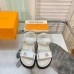 Louis Vuitton LV Sunset Comfort Flat Sandals In White Leather Louis Vuitton LV Sunset Comfort Flat Sandals In White Leather