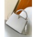 Louis Vuitton Capucines BB Bag in White Taurillon Leather M55832