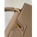 Louis Vuitton Capucines BB Bag in Galet Taurillon Leather M94634