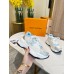 Louis Vuitton Women's Run 55 Sneakers In Blue Materials