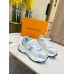 Louis Vuitton Women's Run 55 Sneakers In Blue Materials