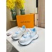 Louis Vuitton Women's Run 55 Sneakers In Blue Materials