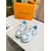 Louis Vuitton Women's Run 55 Sneakers In Blue Materials