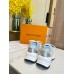 Louis Vuitton Women's Run 55 Sneakers In Blue Materials