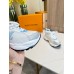 Louis Vuitton Women's Run 55 Sneakers In Blue Materials