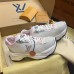 Louis Vuitton Women's Run 55 Sneakers In Pink Materials