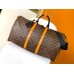 Louis Vuitton Keepall Bandouliere 55 Bag in Monogram Macassar Canvas M46702