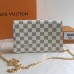 Louis Vuitton Croisette Chain Wallet In Damier Azur Canvas N60357 Louis Vuitton Croisette Chain Wallet In Damier Azur Canvas N60357