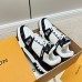 Louis Vuitton Men's LV Trainer Sneakers in White Monogram Leather with Denim