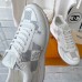 Louis Vuitton Men's Run Away Sneakers in White Damier-embossed Leather Louis Vuitton Men's Run Away Sneakers in White Damier-embossed Leather