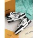 Louis Vuitton Men's LV Trainer Sneakers in Black Denim with Mesh Louis Vuitton Men's LV Trainer Sneakers in Black Denim with Mesh