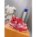 Louis Vuitton LV Skate Sneakers in Red Mix Materials