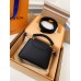 Louis Vuitton Capucines Mini Bag in Black Taurillon Leather M56071