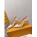 Louis Vuitton Blossom Slingback Pumps 75mm in Cream Patent Leather Louis Vuitton Blossom Slingback Pumps 75mm in Cream Patent Leather
